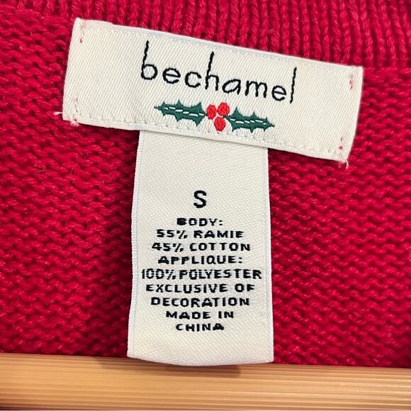 VIntage Red Ugly Sweater Vest Christmas Small Holiday Snowman Holly Baking - Picture 5 of 7